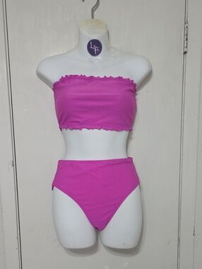 Pink Strapless Swimsuit